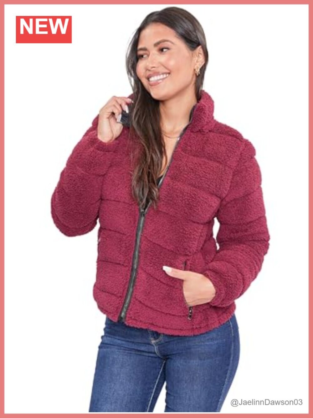 Reversible Sherpa Puffer Full Length Jacket Detachable Hood Zip